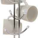 FitWell Mugs Holder, Mug Tree, Coffee Mug Holder, Coffee Mug Tree, Mug Organizer for Cabinet, Mug Holder Stand, Coffee & Tea Cup Storage Rack (Chrome, 8 Mugs Holder (17.5"H))