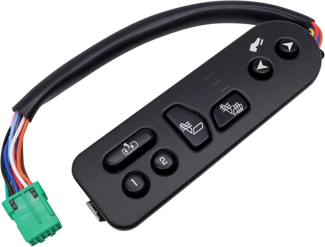 HiSport Driver Side Seat Heater Switch Control with Pedal - Compatible with Cadillac Escalade ESV EXT Chevy Avalanche 1500 2500 Suburban 1500 2500 Tahoe GMC Yukon XL 1500 2500 Replace 15116862
