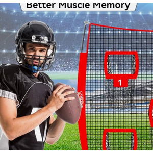 YNSZAS Football Throwing Target Net, Upgraded Weather Football Training Equipment Accessories, Missing Parts, Only Net