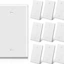 BESTTEN 10 Pack 1-Gang No Device Blank Wall Plate, UL Listed, Standard Size, H4.53 x W2.76, Unbreakable Polycarbonate Thermoplastic Outlet Cover, White