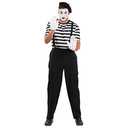 fun shack Mime Costume for Men, X-Large, Polyester, Halloween (Black)