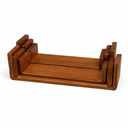 SRIWATANA Floating Shelves Wall Mounted, Solid Wood Shelves Wall Bookshelves Set of 6 for Bedroom, Living Room, Bathroom, Kitchen 