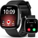 Smart Watch for Men Women, 1.72" Super Retina HD Display with Sleep Stress, 24/7 Heart Rate HRV Spo2 Monitor, Fitness Tracker with 135 Sport Modes, Waterproof Square Watch, Compatible Android and iOS (Black)