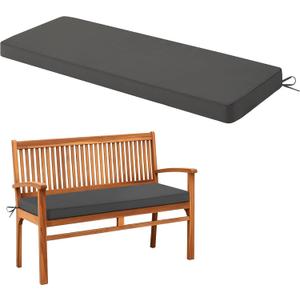 Outdoor Bench Cushion Waterproof, 59x18 Inch Bench Cushion for Outdoor Furniture, Fade Resistant Patio Furniture Cushions - Bench Pad Cushion for Garden Swing Porch Sofa Settee, Dark Grey