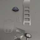 Metal Cat Door Latch, Door Prop for Cats, Easy Install, Durable & Foldable, 5 Adjustable Sizes Keep Interior Door Cracked Open for cat - Dog Proof Cats Feeding Station, No Wall Damage (Silver)