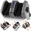 ARLIME Foot Massager with Heat, Deep Kneading Shiatsu Machine for Muscle Arm Relaxation, Foot and Calf Massager Gifts for Adults (Grey)