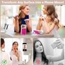 2 x Suction Phone Mount for Case, 2 in 1 Silicone Octo Cup Buddy Sticky Grip Holder for iPhone, Hands-Free Selfie/Video for TikTok Influencers, Women Gift Pink
