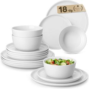 Moritz & Moritz Basic 18-Piece White Dinner Set 
