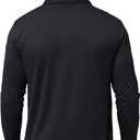 MIER Men's Outdoor Performance Tactical Polo Shirts Short and Long Sleeve, Moisture-Wicking (Black, L)