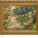 DIY Canvas Frame for 18x24 Painting, 2.4" Wide Antique Gold Ornate Wood Frame, Vertical or Horizontal Display for Vintage Art Prints Gallery Wall Decor (No Plexiglass & Backing Board)