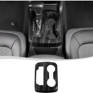 Voodonala for Colorado Center Console Gear Shift Control Panel Cover Trim Compatible with Chevrolet Colorado/GMC-Canyon 2014-2022, Black Wood Grain