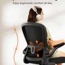ErGear Drafting Chair, Standing Desk Chair with Flip-Up Armrests, High Desk Chair Adjustable Height, Ergonomic Tall Office Chair with Lumbar Support and Adjustable Footrest Ring, 21.06*25.20*55.12inch