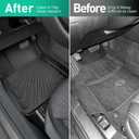 Floor Mats for Chevy Malibu: 2016 2017 2018 2019 2020 2021 2022 2023 2024 2025 All Weather TPE Black Automotive Car Accessories for Chevrolet Malibu 16-25 (Set of 4 Mats)