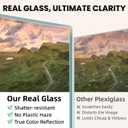 14x20 Picture Frame Set of 2, Wood Frame with Real Glass, Wide Border, 14X20 in
