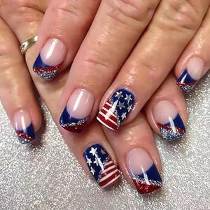 24 Pcs Independence Day Nails Short Press on Nails Square RIICFDD French Fake Nails Dark Blue False Nails with Glitter USA Flag Designs Stick on Nails for Women Girls 4th of July Nails, Set of 5 24 Pcs Independence Day Nails Short Press on Nails Square RIICFDD French Fake Nails Dark Blue False Nails with Glitter USA Flag Designs Stick on Nails for Women Girls 4th of July Nails, Set of 5