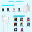 Fast Charger for iPhone 17 16 15, 3Pack USB C iPad Charge PD Fast Charger Block 6FT Long USBC to Type C i Phone Charging Cable Cord for iPhone 17 Air/Pro/Pro Max/16 Pro/Plus/15/15 Pro/Pro Max,iPad Pro