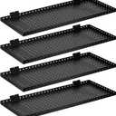 Heavy Duty Slatwall Shelf 30x12Inch, Steel Slatwall Accessories Storage Rack for Garage, Retail, Workshop (4, 30x12Inch)