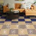 12Pcs Carpet Squares 24x 24 Carpet Tiles Peel and Stick Non-Slip Self Adhesive Floor Tile DIY Reusable Waterproof Carpet for Gym Garage Tiles