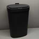 BestOffice 13 Gallons Automatic Sensor Kitchen Trash Can with Lid, Touchless Garbage Can for Bathroom, Bedroom, Home Office Waste Bin 50L (Dark Black)