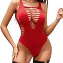Avidlove Rave Outfits for Women Festival Top Sexy Fishnet Bodysuit Bodycon Party Club Outfit (One Size)