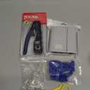 RJ45 Crimp Tool Kit Pass Thru Ethernet Crimper for Cat5e Cat6 Cat6a 8P8C Modular Connectors, All-in-One Cat6 Crimping Tool and Tester(9V Battery Not Included)