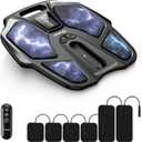 NURSAL EMS Foot Massager for Neuropathy, Electric Muscle Stimulator for Feet & Legs Circulation, TENS Unit for Feet with 6 Reusable Pads, Wireless Remote with 90 Adjustable Intensity Levels