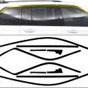 BOGAR TECH DESIGNS Side Window Chrome Delete Overlay Vinyl Film Replacement Compatible with Jeep Grand Cherokee 2022-2025, Gloss Black (Side Windows)
