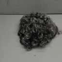 HUA Grey Human Hair Wig for Women Glueless, Gray Short Curly Bangs Wig - Salt & Pepper for Older Black Women/Mom/Grandmother Daily Use 6 Inch Pixie Cut Bouncy Curly Human Hair Wigs 150% Density