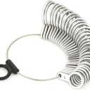 Splenor Tools Steel Finger Sizer - US Standard Size 1 to 15 - for Measuring Finger Sizes - 29 Rings Set - Jewelry Making Ring Sizer Tool