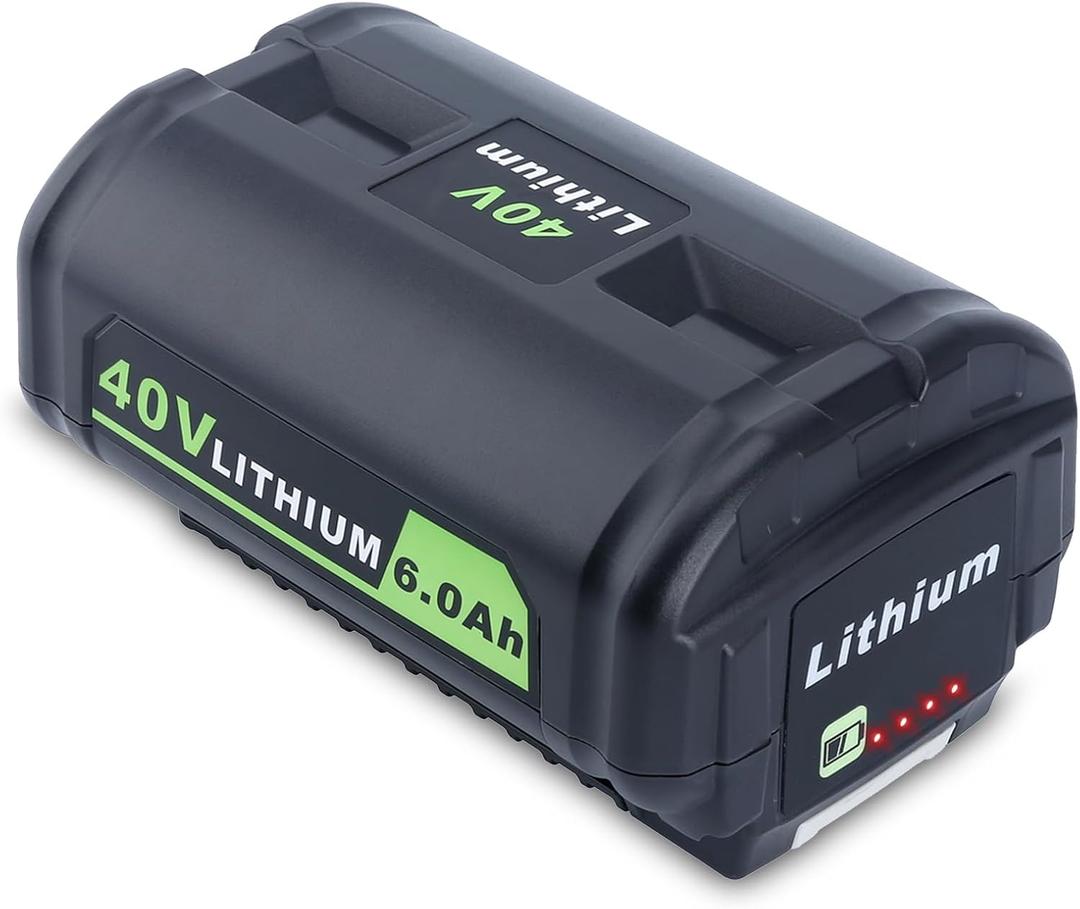 Compatible with Ryobi 40V 6.0Ah High-Output Battery, Compatible with Ryobi 40-Volt Mower Battery OP4050A OP4040A OP4030A OP4020A OP4015A OP4060A OP4075A and 40V Max Outdoor Cordless Power Tools