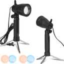 EMART Photography LED Continuous Light Lamp 5500K Portable Camera Photo Lighting for Table Top Studio - 2 Sets