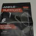 Sleeve Stars Ankle Brace for Women & Men, Ankle Wrap for Sprained Ankle, Compression Sleeve for Plantar Fasciitis Relief, Easy Customizable Support: w/Removable Strap (Single/S:9"-10"/Black)