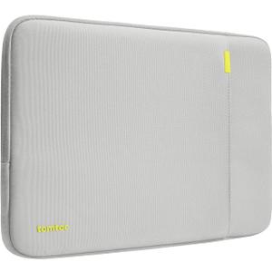tomtoc 360 Protective Laptop Sleeve for 14-inch MacBook Pro M4/M3/M2/M1 Pro/Max A3112 A3401 A3185 A2992 A2918 A2779 2024-2021, Water-Resistant Case Bag with Accessory Pocket for 13.8 Surface Laptop 7 (Light Gray)