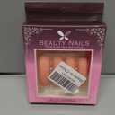 Curved Nail Tips Long Blue French Tip Press on Nails Square Fake Nails False Nails with Curved Shape Designs French Manicure Glue on Nails for Women Girls 24Pcs