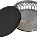 Silver Wine Bottle Coaster Elegant Handmade Wine Accessory for Table Protection & Home Bar Entertaining