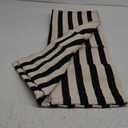 IOHOUZE Black Beige Striped Rug -3'x5' Front Door Rugs Outdoor, Washable Area Rug for Front Porch, Spring Summer Welcome Mats Outdoor Indoor, Doormat for Entryway Porch Entrance