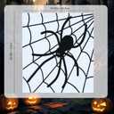 Halloween Chair Covers, Skeleton and Spider Design Chair Back Decor for Party, Halloween Home Decorations, Set of 4