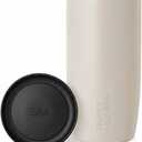 Simple Modern Travel Coffee Mug Tumbler with 360° Lid | Ceramic-Lined Insulated Stainless Steel Cold Brew Iced Coffee Cup | Gift for Women Men Her Him | Voyager Signature | 16oz | Almond Birch