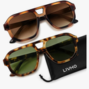 livho Trendy Polarized Square Aviator Sunglasses Women Men Square Eyewear Frame, Retro Sun Glasses for Women Men 2025 Shades
400+ bought in past month