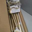 2 Pack 1Inch Diameter Wrap Around Curtain Rods, 48-84Inch Adjustable Length Room Darking Curtain Rods with Aluminum Finials and Brackets, Warm Gold