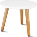 Indoor Plant Stand, Wood Mid Century Modern Small Round Side Plant Table for Indoor Plants, 8.9" Tall Plant Holder for Flower Pots End Table 2 Pack