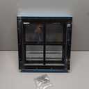 Tandefio 2 Pack 12'' x 12'' Black Flush Mount Shed Window with Tempered Glass Household Windows with Screws for Chicken Coop Sheds Barns Playhouse