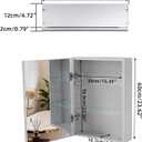18"x 24"Bathroom Medicine Cabinet,Double-Sided Mirror Door | Silver Aluminium Frame,Lightweight,Sturdy and Attractive,Simple Wall-Mounted,Adjustable Shelves,Tempered Glass