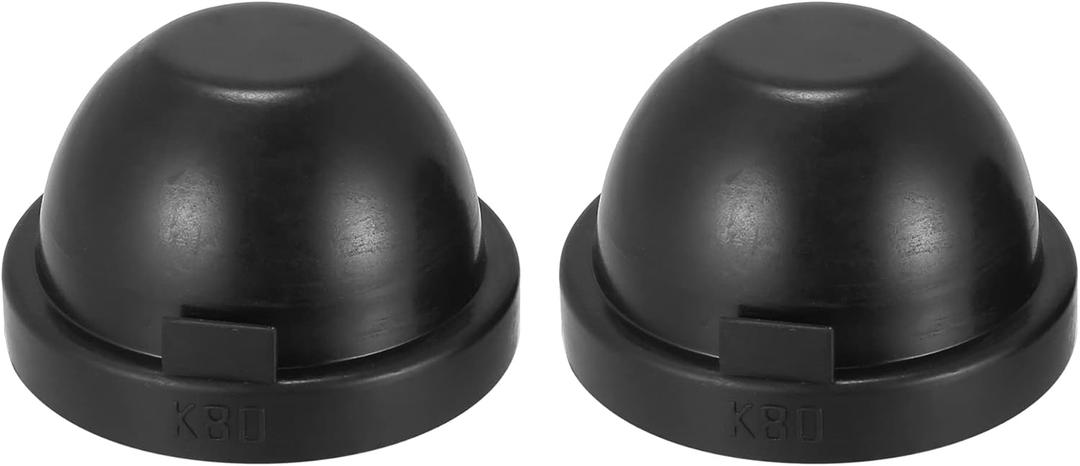 uxcell 2pcs 80mm Rubber Housing Seal Cap Dustproof Cover for Car LED Install