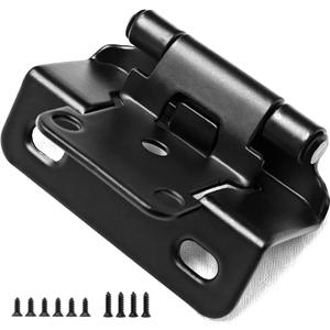 50 Pack (25 Pairs) 1/2" Overlay Semi-Hidden Cabinet Hinges - Matte Black Self-Closing With Silicone Cushion for Kitchen Cabinet Doors