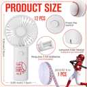 VIHOSE 12 Sets End of Season Baseball Team Gifts Sets Includes Portable Mini Handheld Fans Cooling Towels and Baseball Ribbons Bulk for Sports Event Party Favors, Team Players, Coaches, Fans