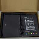 Jetec 20 Pcs/10 Sets Motivational Spiral Notebook with Sticky Notes Pen Bulk Boho Inspirational Journals Employee Appreciation Thank You Gift for Teacher Coworker Staff Team (Black)