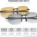 2 Pairs Rimless Bifocal Reading Anti Blue Light UV Sunglasses Far and Near Dual Use Lightweight Eyewear for Men Women, +2.00