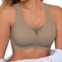 Wireless Seamless Bras for Women No Underwire Bra Full Coverage Comfortable Bras Everyday Bra (XX-Large, Coffee)