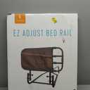 Stander EZ Adjust Bed Rail, Adjustable Senior Bedrail and Safety Assist Railing for Elderly Adults with Organizer Pouch, ASTM Safety Approved Guard-Rail, Black